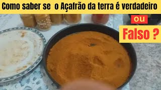 Como saber se o açafrão da terra é VERDADEIRO ou adulterado   Vídeo N147  dicasdovéiodahorta [upl. by Wollis351]