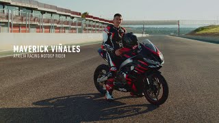 Aprilia RS 457  Track test by Maverick Viñales 🚀 [upl. by Athallia]