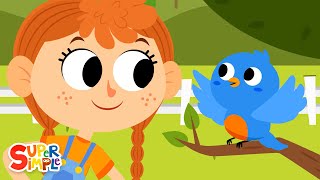 Little Birdie  Morning Music For Kids  Super Simple Songs [upl. by Ahsatak]