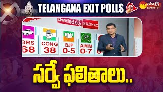 Exit Poll Analysis On Telangana Elections  Telangana Assembly Elections 2023 SakshiTV [upl. by Sutsuj]