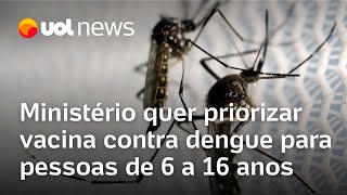 Dengue Ministério da Saúde quer priorizar vacina para pessoas de 6 a 16 anos [upl. by Volney]