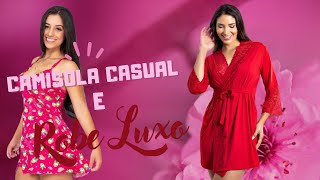 Camisola Casual Combo Com Robe Luxuoso [upl. by Rashida]