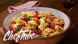 How to Make Tortellini Salad Italian Style  Recipe in description [upl. by Vivle]