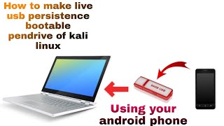 How to make Bootable pendrive for kali Linux live persistence  Using Android phone  2020 [upl. by Feledy833]