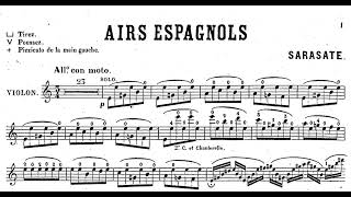 Sarasate  Airs Espagnols Spanish Tunes Op 18 in A Minor Sheet Music [upl. by Freeman]