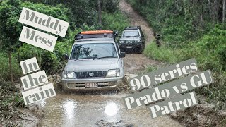 ORMEAU 4X4 90 PRADO SERIES VS GU PARTOL MUDDY FUN [upl. by Coulter]