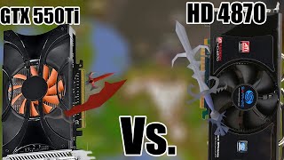 HD 4870 Vs Gtx 550ti  Cheap Graphics Card Challenge [upl. by Gibbon]