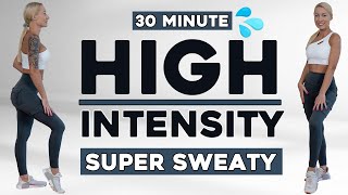 30 MIN QUICK HIIT  All Standing Tabata Workout  No Equipment Home Workout Super Sweaty [upl. by Anima106]