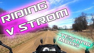 Riding the V Strom and Testing Mods [upl. by Lamahj]