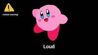 Kirby Scream Sound Variations in 60 seconds [upl. by Yenffad]