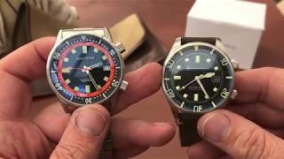 Spinnaker Bradner v2 vs Dan Henry 1970  compressor dive watch comparison [upl. by Aret]