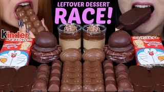 ASMR LEFTOVER DESSERT RACE FERRERO ROCHER MOUSSE CAKE CADBURY CREME EGG BUBBLY CHOCOLATE BAR 먹방 [upl. by Kenney631]