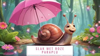 Slak met roze parapluKinderverhalen kinderen parapluie slak verhalten [upl. by Ellertal]