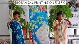 Botanical Printing on Fabric  EcoPrinting Silk Painting and Cyanotypes [upl. by Koeninger99]