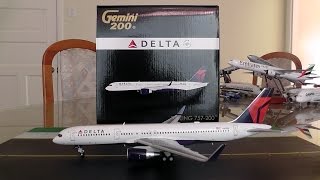 Gemini Jets 1200 Delta 757200WL Unboxing and Review [upl. by Aicirtal567]