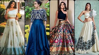 Latest Crop top lehenga designs2024 simple crop top and skirt designs simple lehenga designs [upl. by Nortal517]