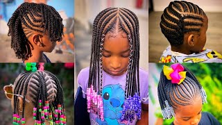 🔥💯2024 Best Natural Hair Styles For Black Kids  Latest Kids Cornrow Hairstyle Ideas♥️ [upl. by Purvis]