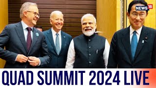 PM Modi Live  QUAD Summit 2024 LIVE  Joe Biden Hosts QUAD Leaders At Delaware Fumio Kishida N18G [upl. by Llehcram]