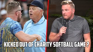 Pat McAfee Was Ejected From Celebrity Softball Game [upl. by Bonnette242]