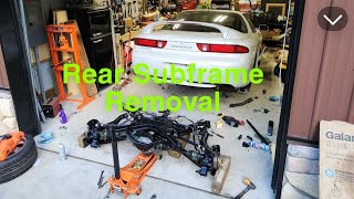 1998 Mitsubishi 3000gt VR4 Build Rear Subframe Removal amp Teardown [upl. by Ariat]