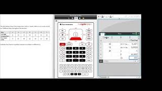 Calculator skills Pearsons product moment correlation coefficient r [upl. by Asilehs]