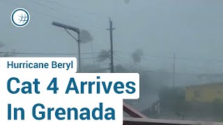 Beryl arrives in Carriacou Grenada [upl. by Shuma]