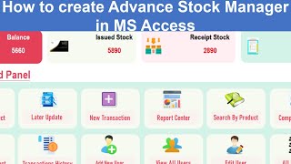 How to create Stock Manager in Access  Stock Manager in Access  Stock Managment in Ms Access [upl. by Eidnyl]