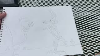 How to draw Wile E Coyote amp Roadrunner cartoon [upl. by Gnoix]