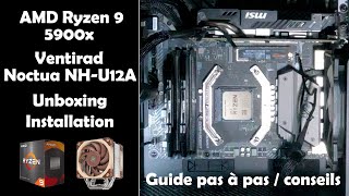 Tuto installation processeur AMD Ryzen 9 5900x  Ventirad Noctua NHU12A très facile [upl. by Iegres]