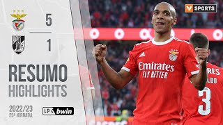 Highlights  Resumo Benfica 51 Vitória SC Liga 2223 25 [upl. by Oitaroh907]