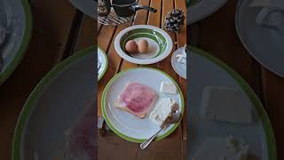 Breakfast at the beautiful Port Rotondo in Sardinia Italy shorts food morning beautiful [upl. by Haughay]