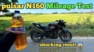 Pulsar N160 E20 Mileage TestShocking Result 😱 [upl. by Ettennan]