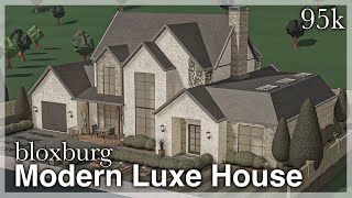 Bloxburg  Modern Luxe Family House Speedbuild exterior [upl. by Anitirhc163]