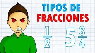 TIPOS DE FRACCIONES Super fácil  Para principiantes [upl. by Lerret]