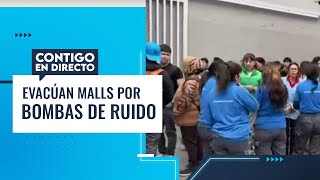 EVACÚAN TRES MALLS de Concepción por detonación de bombas de ruido  Contigo en Directo [upl. by Bernard]