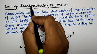 Laws of Transmissibility of forces  Engineering Mechanics  abhisheklectures [upl. by Ylak]