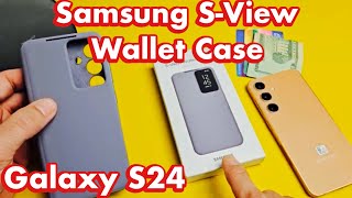 Galaxy S24 Samsung SView Wallet Case Review [upl. by Adnoval780]