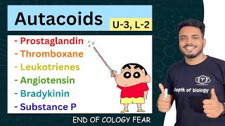 Prostaglandin  Thromboxanes  Leucotrienes  Angiotensin  Bradykinin  Substance P pharmacology [upl. by Nomla]