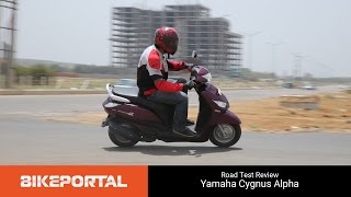 Yamaha Cygnus Alpha  Test Ride Review  Bikeportal [upl. by Yentruok]