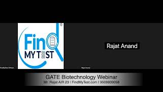 Webinar for GATE Biotechnology Preparation  Ask Me Anything Session live [upl. by Atsirak]