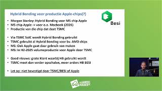 BESI omhoog Apple chip met Hybrid Bonding [upl. by Duyne]