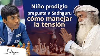 Praggnanandhaa pregunta ¿Cómo manejar la tensión   Sadhguru Español voz doblada con IA [upl. by Ayotnom]