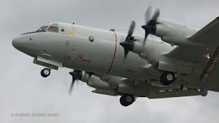 4Kᵁᴴᴰ Lockheed P3C Orion German Navy Arrival amp Departure  RAF Fairford [upl. by Akkire]