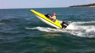 9ft speedboat with 25hp in Solent [upl. by Odrarebe206]