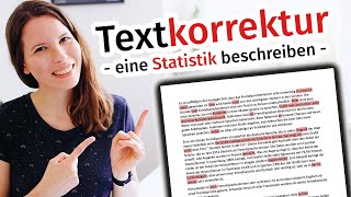 Eine Statistik beschreiben Textkorrektur Deutsch B2 C1 [upl. by Onairotciv738]