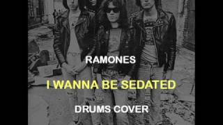 Ramones  I Wanna Be Sedated Drums Backing Track Cover [upl. by Anagnos]