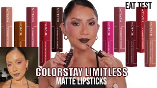 newREVLON COLORSTAY LIMITLESS MATTE LIPSTICK  NATURAL LIGHTING SWATCHES EAT TEST MagdalineJanet [upl. by Whit]