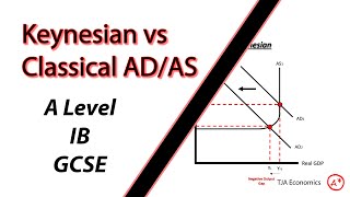 Keynesian vs Classical ADAS  A Level IB and GCSE Economics [upl. by Arehc]