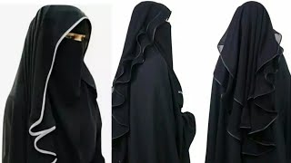 HoodieButterfly Niqab  cutting and stitching Tutorial [upl. by Awhsoj]