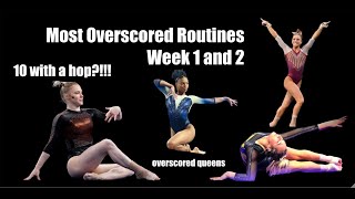 Most Overscored Routines from Weeks 1 and 2 of NCAA 2023 Season [upl. by Zebaj843]